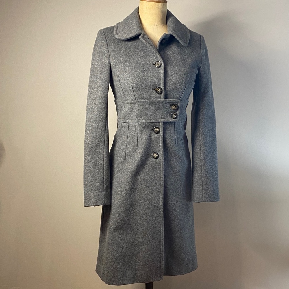 French Connection Charcoal Wool/Cashmere Coat ✨